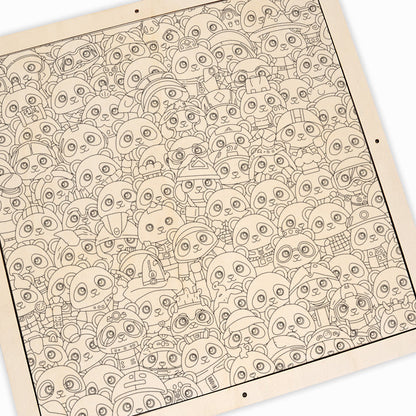 Panda - Puzzle en bois à colorier