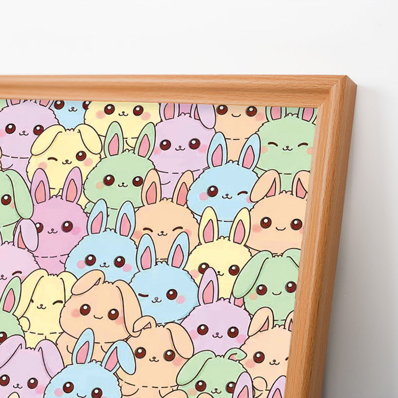 Lapins - Puzzle en bois à colorier