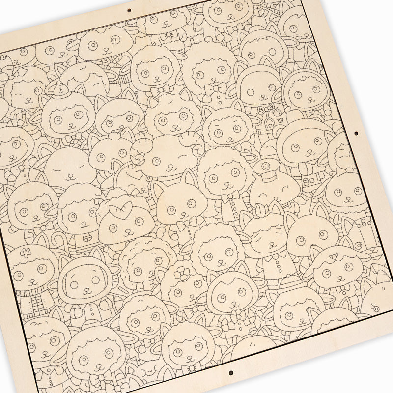 Mouton - Puzzle en bois à colorier