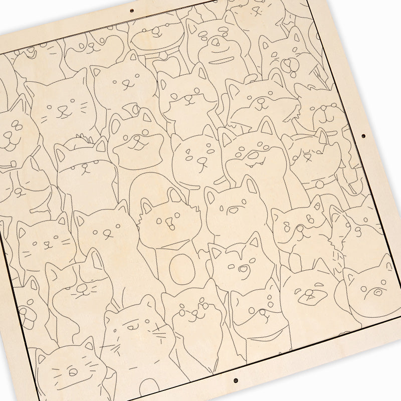 Shiba Inu  - Puzzle en bois à colorier