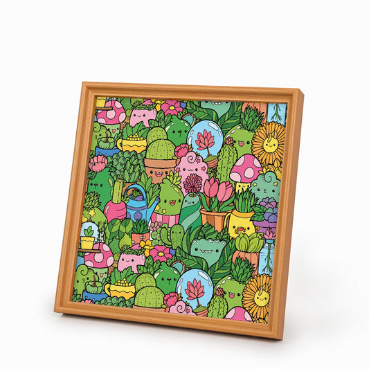Paradis botanique - Puzzle en bois à colorier