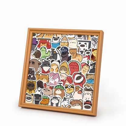 Animaux heureux - Puzzle en bois à colorier