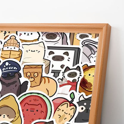 Animaux heureux - Puzzle en bois à colorier