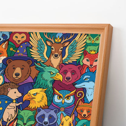 Les amis de la forêt enchantée - Puzzle en bois à colorier