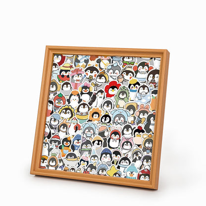 Pingouins rigolos - Puzzle en bois à colorier