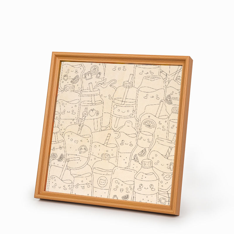 Jus mignons - Puzzle en bois à colorier