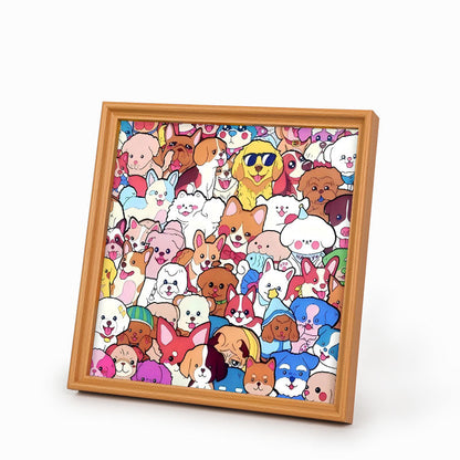 Fête des animaux - Puzzle en bois à colorier