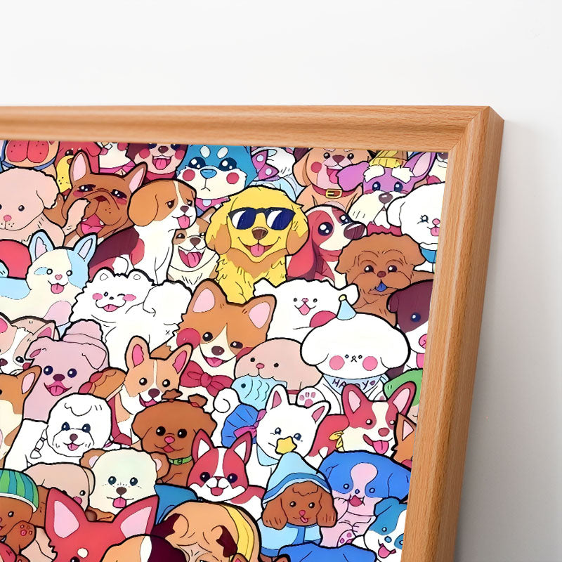 Fête des animaux - Puzzle en bois à colorier