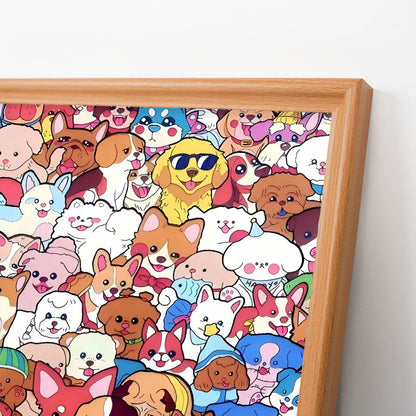 Fête des animaux - Puzzle en bois à colorier