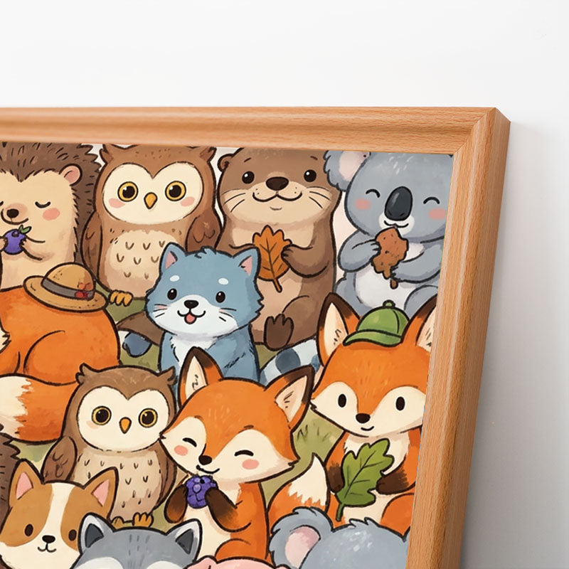 Adorables petits animaux - Puzzle en bois à colorier