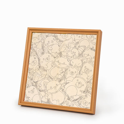 Les amis de la forêt - Puzzle en bois à colorier