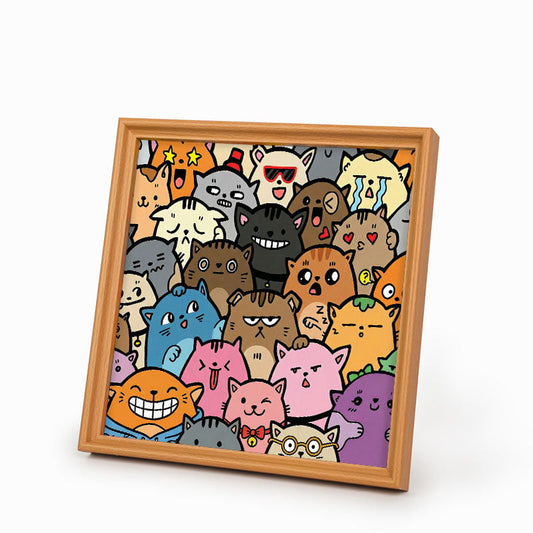 Bizarre mais mignon - Puzzle en bois à colorier