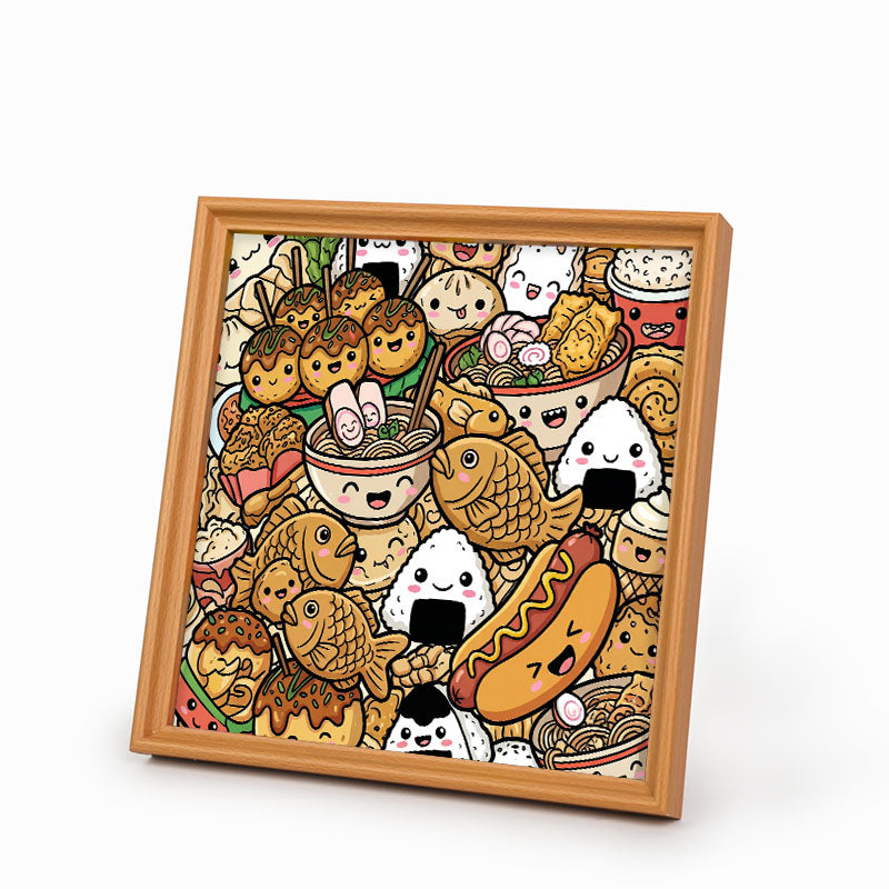 Happy Bites - Puzzle en bois à colorier