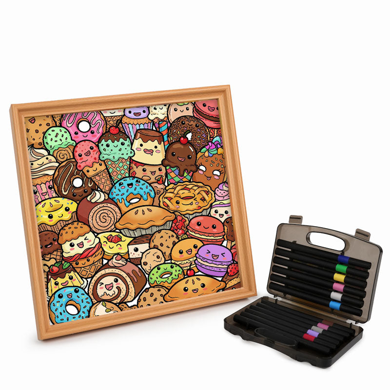 Snack Squad - Puzzle en bois à colorier