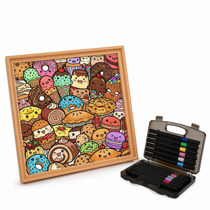 Snack Squad - Puzzle en bois à colorier