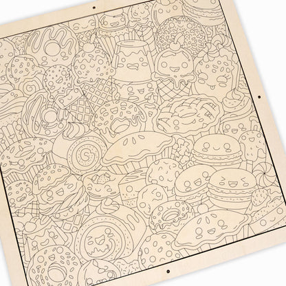 Snack Squad - Puzzle en bois à colorier