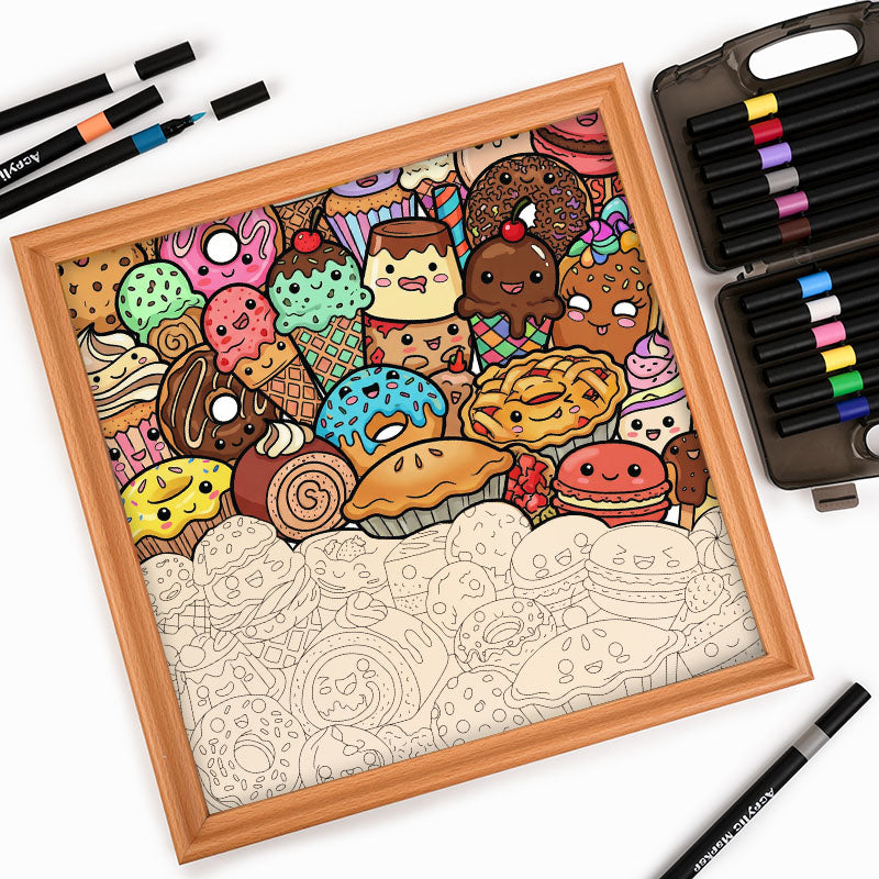Snack Squad - Puzzle en bois à colorier