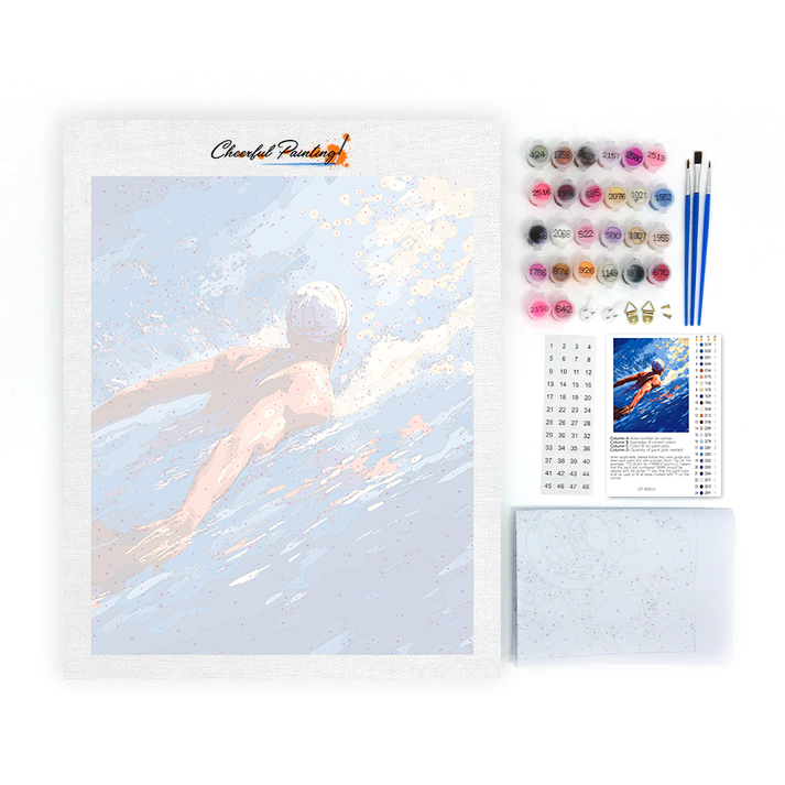 Natation – Peinture par numéros