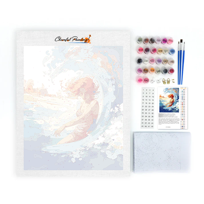 Vague et femme – Peinture par numéros