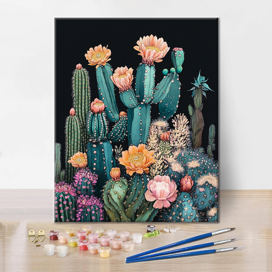 Cactus Charmant - Peinture par Numéros