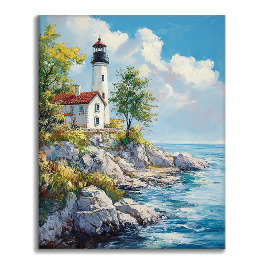 Phare Côtier - Peinture par Numéros