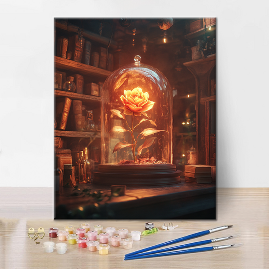 Rose Enchantée - Peinture par Numéros