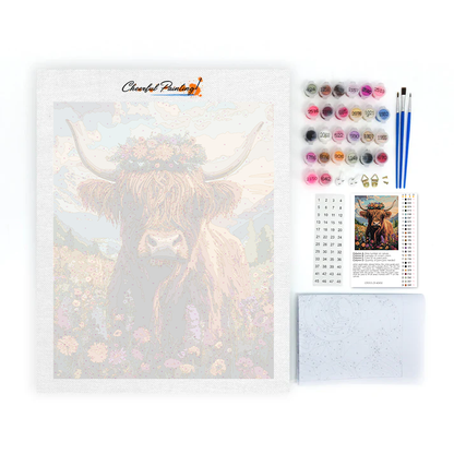 Vache des Highlands - Peinture par Numéros