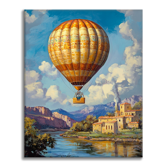 Montgolfière - Peinture par Numéros