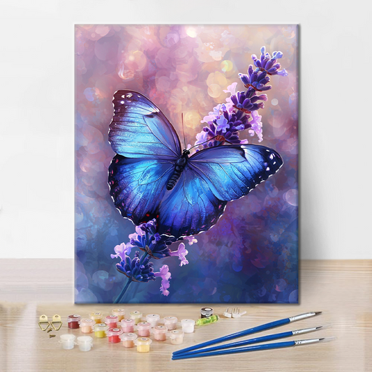 Berceuse de Lavande pour Ailes Céruléennes - Peinture par Numéros