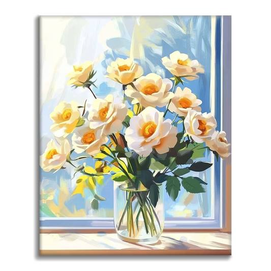 Pétales de Citron à la Fenêtre - Peinture par Numéros