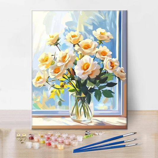 Pétales de Citron à la Fenêtre - Peinture par Numéros