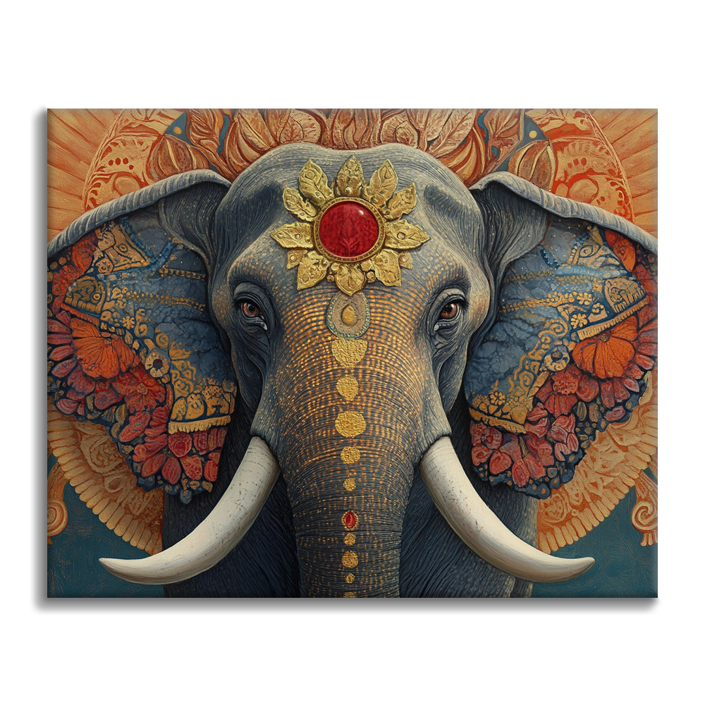 Éléphant Sacré - Peinture par Numéros