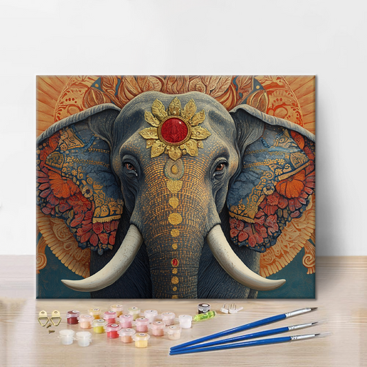 Éléphant Sacré - Peinture par Numéros
