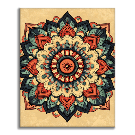 Mandala Éclatant - Peinture par Numéros