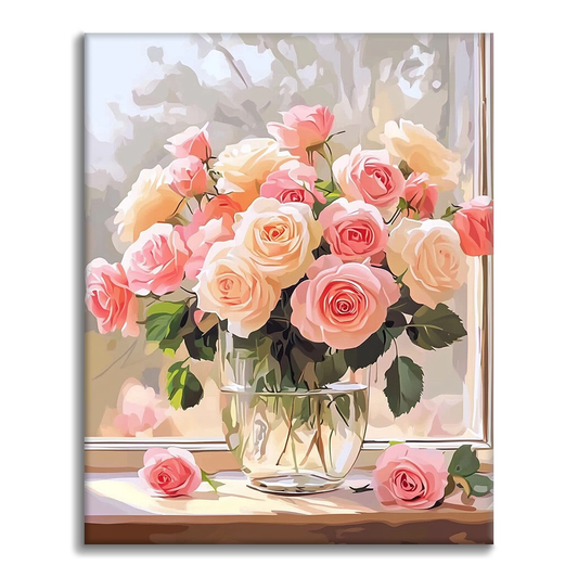 Floraison Tendre - Peinture par Numéros