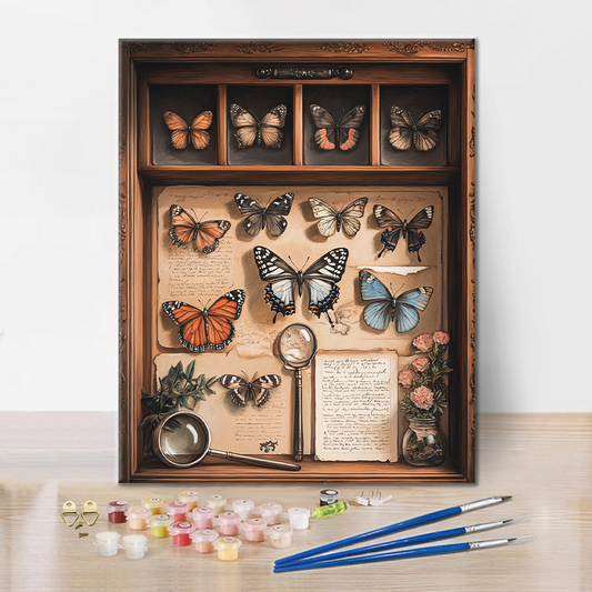 Le Conservateur de Papillons - Peinture par Numéros