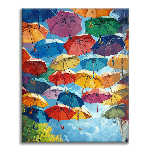 Parapluies - Peinture par Numéros
