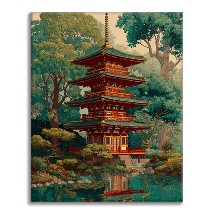 Réflexion sur la porte Chidori – Peinture par numéros