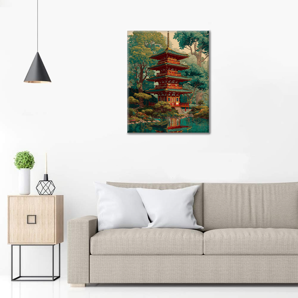 Réflexion sur la porte Chidori – Peinture par numéros