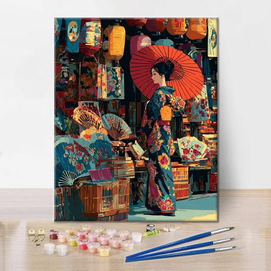 Le coin du marchand - Peinture par numéros