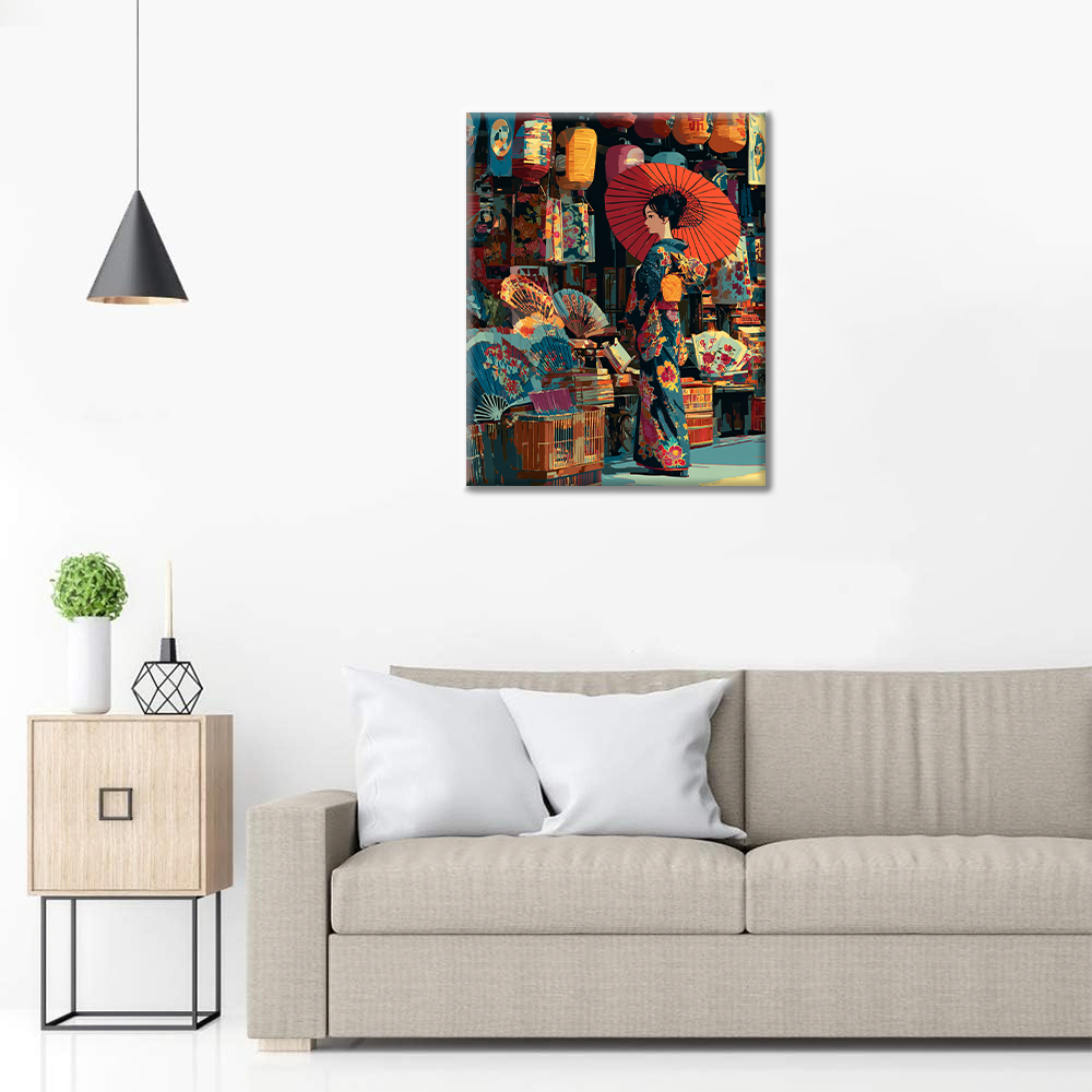 Le coin du marchand - Peinture par numéros