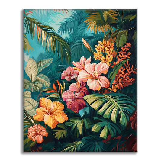 Floraison tropicale - Peinture par numéros