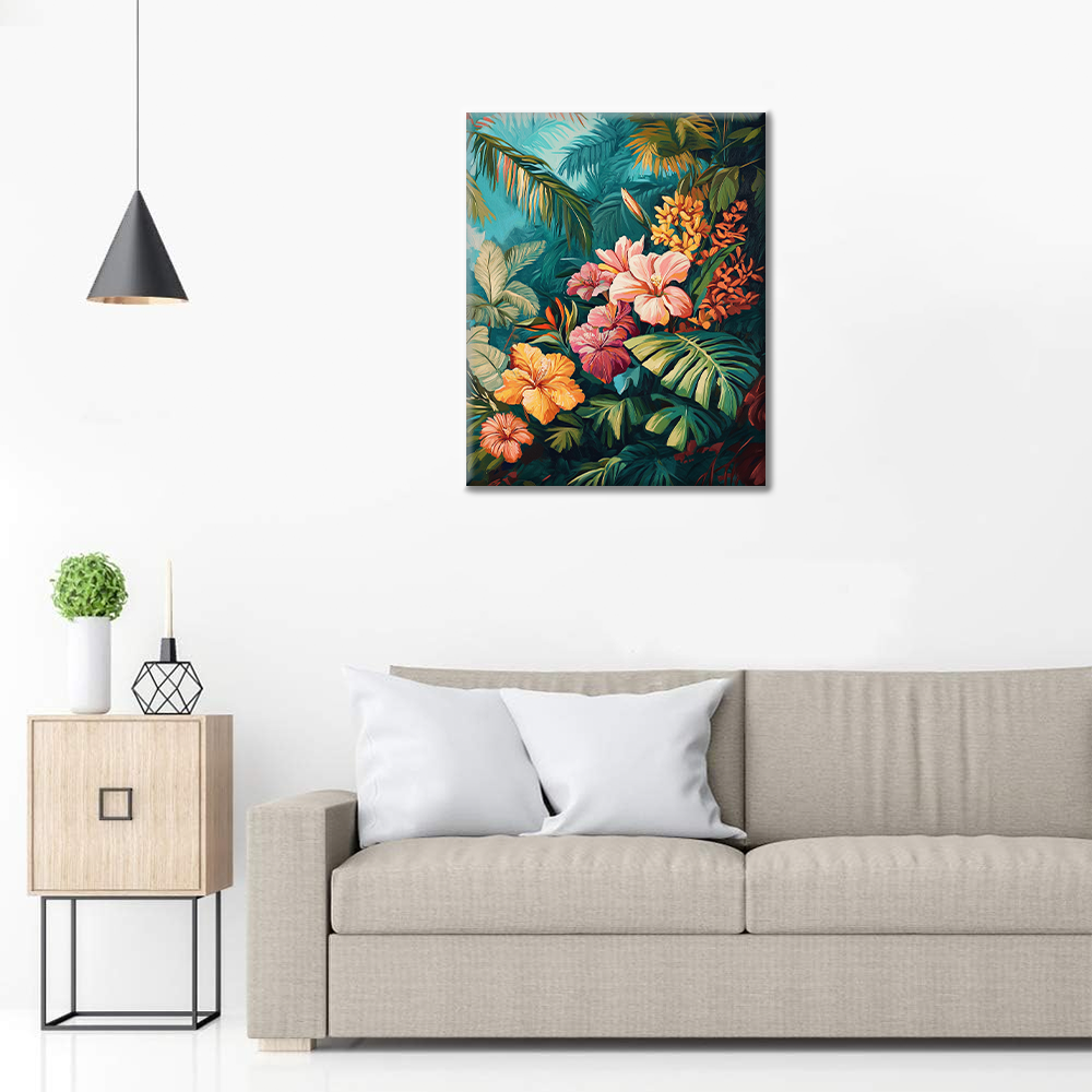 Floraison tropicale - Peinture par numéros