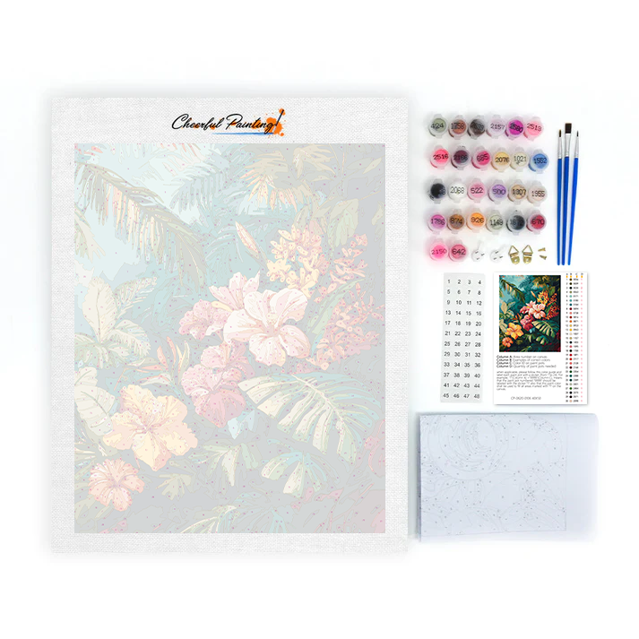 Floraison tropicale - Peinture par numéros