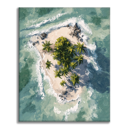 Île tropicale - Peinture par numéros