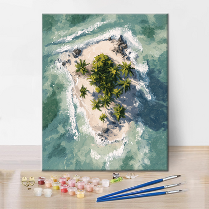 Île tropicale - Peinture par numéros