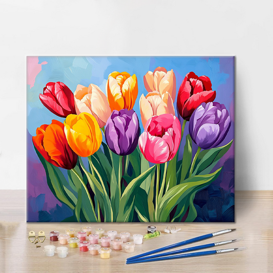 Tulipes - Peinture par numéros