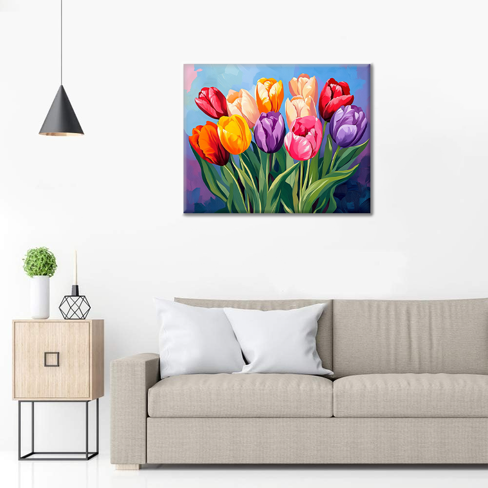 Tulipes - Peinture par numéros