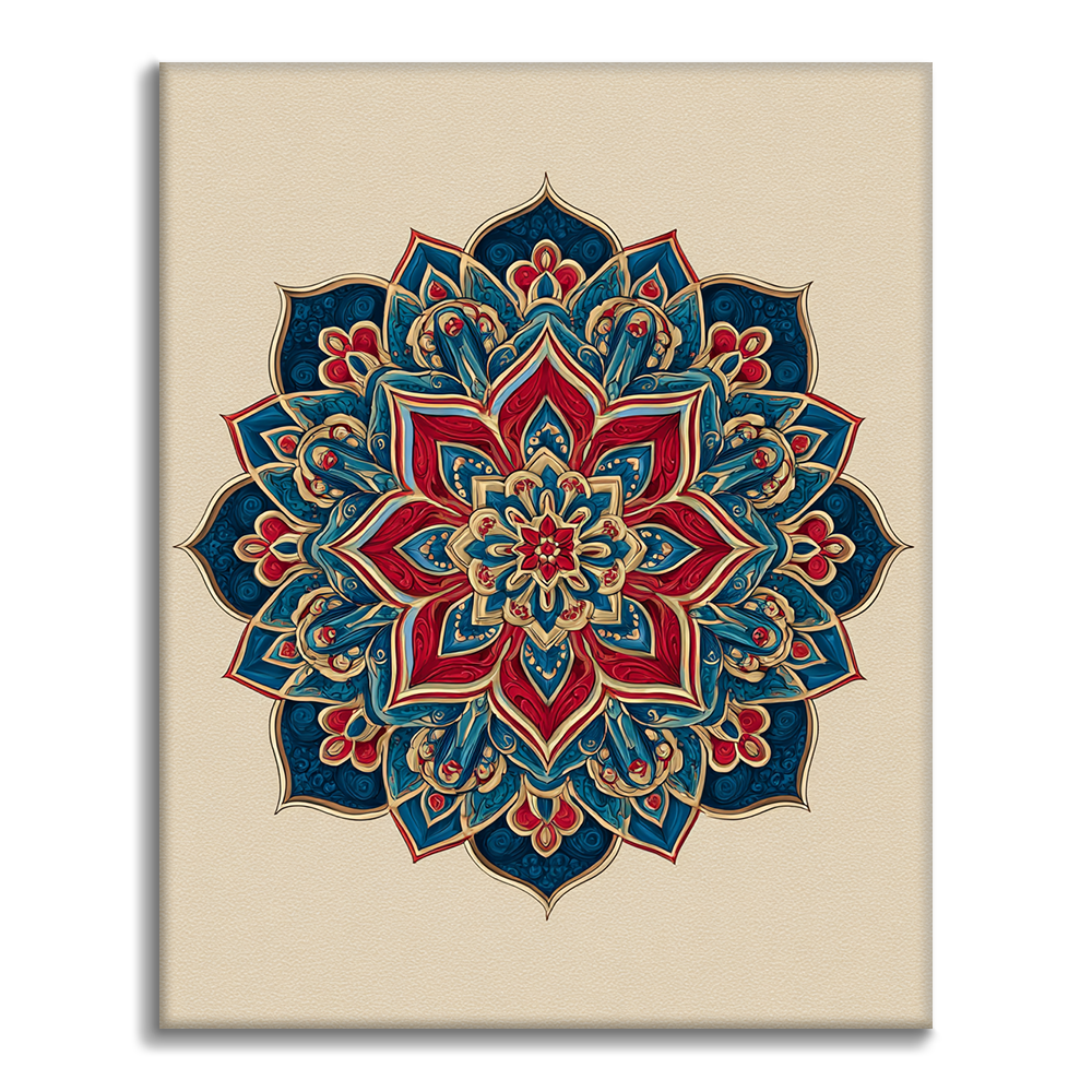 Mandala Jumeau - Peinture par Numéros