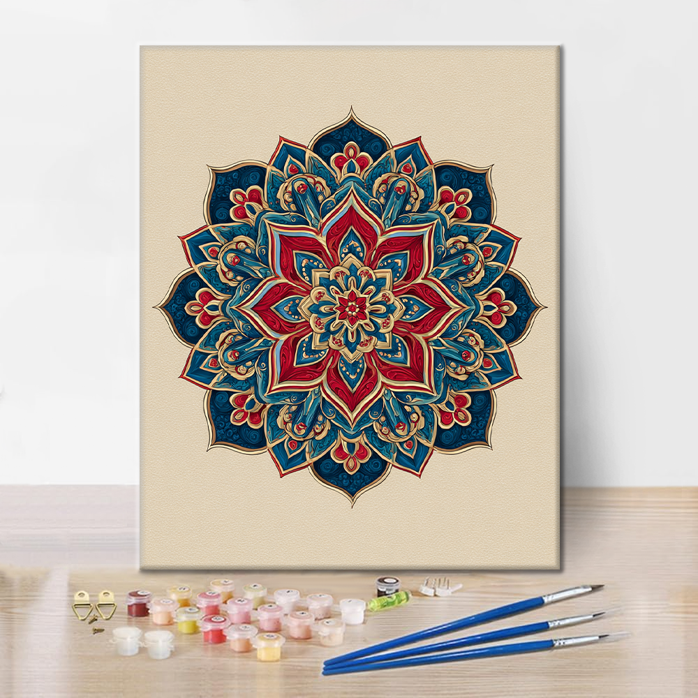 Mandala Jumeau - Peinture par Numéros